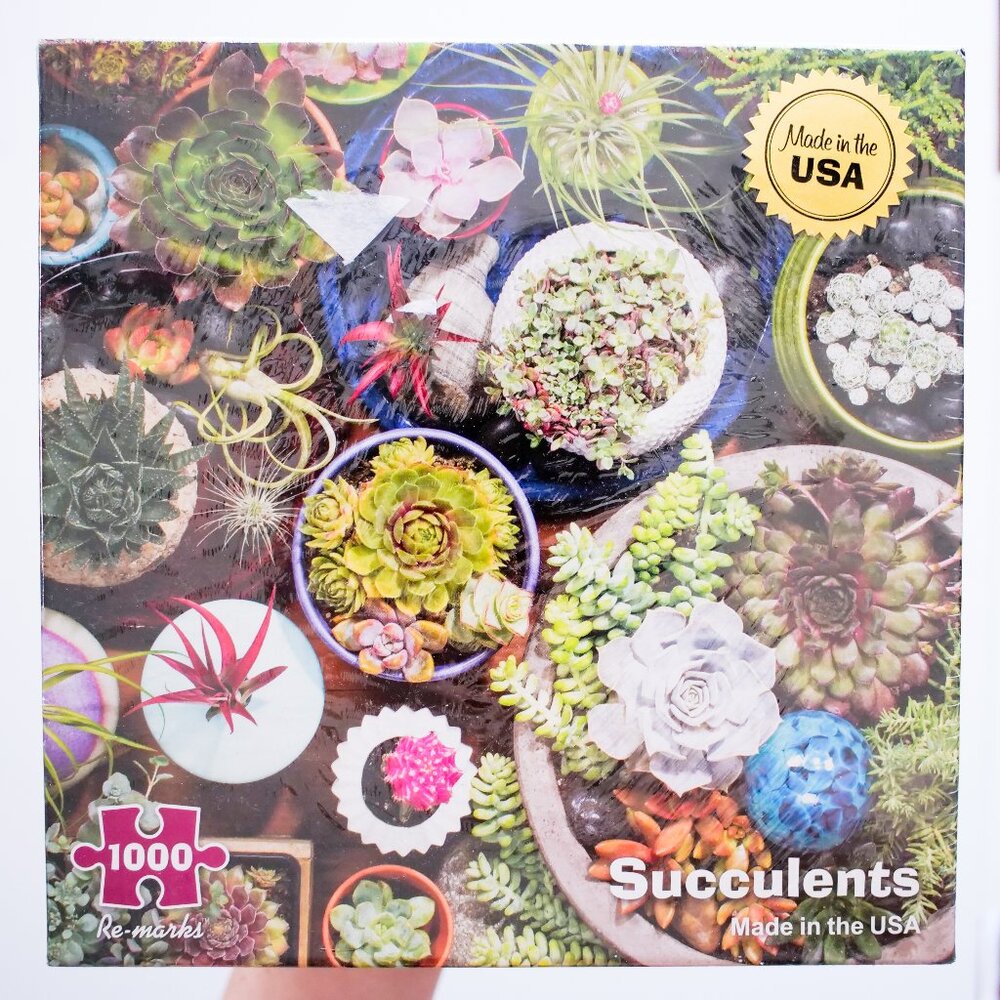 🧩 BRAND NEW 🧩 "Succulents" 1,000 Piece Jigsaw Puzzle by Re-marks